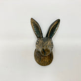 Hare Rabbit Knob in Gold Silver & Antique Bronze Drawer Pull Animal Knob